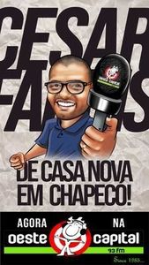 Cesar Fabris é o novo integrante da rádio Oeste Capital, de Chapecó Cesar Fabris é o novo integrante da rádio Oeste Capital, de Chapecó