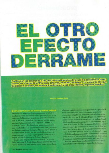 Gaúcho assina matéria de capa em revista de negócios da Argentina Gaúcho assina matéria de capa em revista de negócios da Argentina