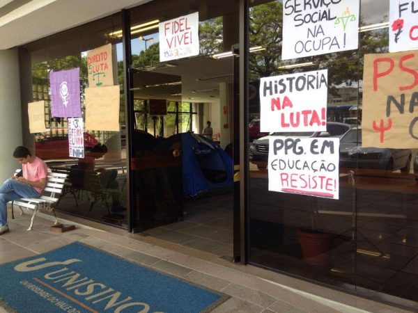 Ocupação na Unisinos já dura uma semana Ocupação na Unisinos já dura uma semana
