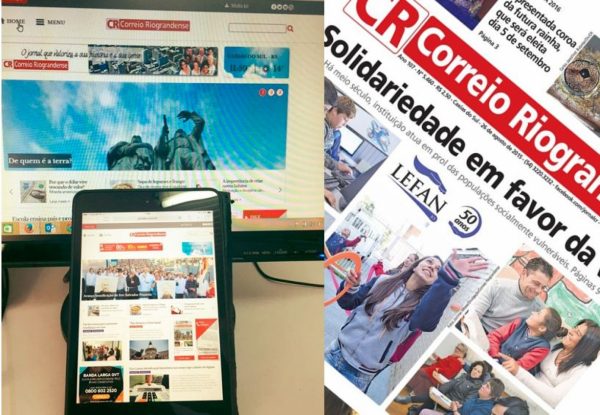 Última versão impressa do Correio Riograndense circula em fevereiro Última versão impressa do Correio Riograndense circula em fevereiro