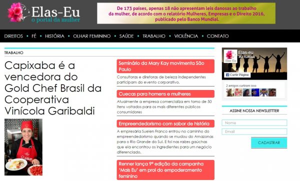 Site apresenta conteúdo sobre empoderamento feminino Site apresenta conteúdo sobre empoderamento feminino