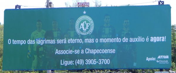 Paixão por futebol motiva campanha da Ativa para a Chapecoense Paixão por futebol motiva campanha da Ativa para a Chapecoense
