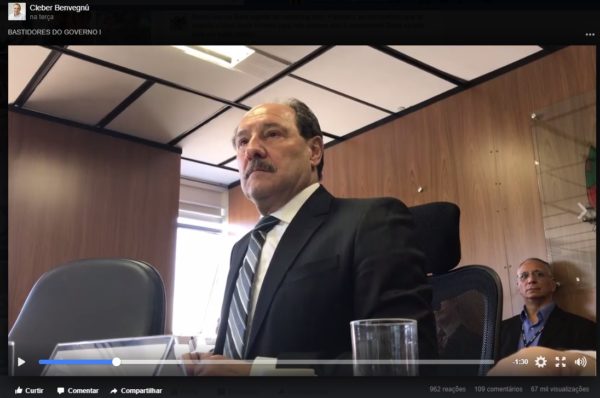 "Foi senso jornalístico", diz secretário Cleber sobre vídeos do governador "Foi senso jornalístico", diz secretário Cleber sobre vídeos do governador