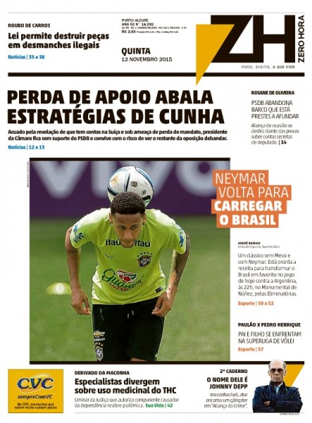 Zero Hora erra e faz capa editorial ser tomada por anúncio Zero Hora erra e faz capa editorial ser tomada por anúncio