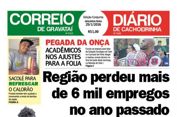 Grupo Sinos faz dois em um de seus jornais Grupo Sinos faz dois em um de seus jornais