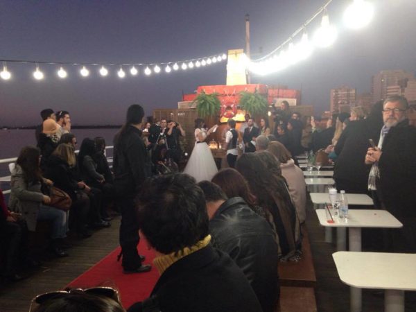 Lançamento da Expo Entre Iguais teve casamento homoafetivo a bordo de barco Lançamento da Expo Entre Iguais teve casamento homoafetivo a bordo de barco