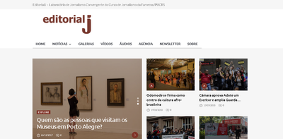 Site do Editorial J da Famecos é renovado para destacar conteúdos Site do Editorial J da Famecos é renovado para destacar conteúdos