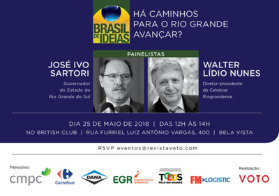 'Há caminhos para o Rio Grande?' é tema do Brasil de Ideias 'Há caminhos para o Rio Grande?' é tema do Brasil de Ideias