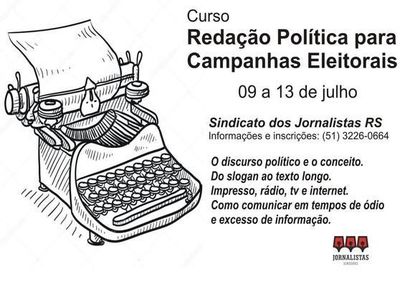 Sindjors promove curso 'Redação Política Para Campanhas Eleitorais' Sindjors promove curso 'Redação Política Para Campanhas Eleitorais'