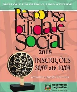 Prêmio de Responsabilidade Social abre inscrições Prêmio de Responsabilidade Social abre inscrições