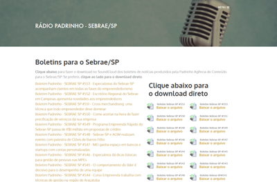 Padrinho Conteúdo tem contrato renovado com Sebrae-SP Padrinho Conteúdo tem contrato renovado com Sebrae-SP