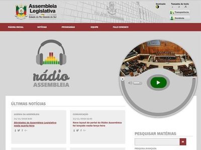 Portal da Rádio Assembleia está com novo layout Portal da Rádio Assembleia está com novo layout