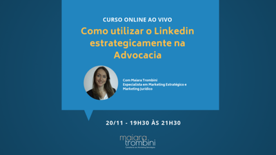 Gaúcha especialista em Marketing ministra curso de Linkedin para advocacia Gaúcha especialista em Marketing ministra curso de Linkedin para advocacia