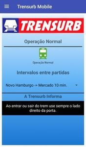 Aplicativo da Trensurb traz informações sobre os serviços da empresa Aplicativo da Trensurb traz informações sobre os serviços da empresa