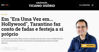 Ticiano Osório assina coluna sobre cinema em GaúchaZH Ticiano Osório assina coluna sobre cinema em GaúchaZH