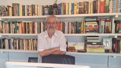 Mrcio Pinheiro fala aos estudantes de Jornalismo da UniRitter sobre a biografia de Paulo Sant'Ana