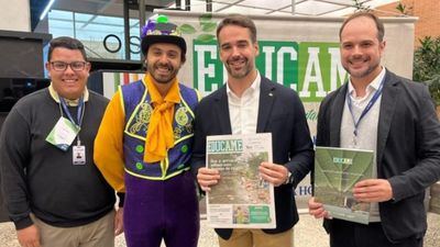 Jornal A Hora apresenta programa Educame ao governador durante evento ambiental em Porto Alegre