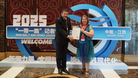 Honraria ocorreu durante o Belt and Road Journalists Forum 2025, realizado na província de Jiangxi, na China